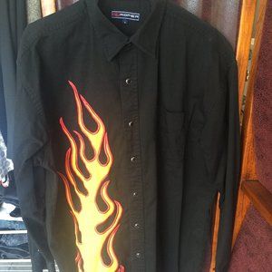 Roper L Rockabilly Hot Rod shirt, snap button